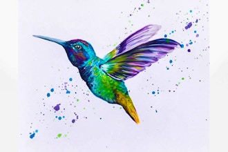 Paint Nite: Hummingbird Takes Flight